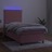 Cama Box Spring C/ Colchão/led 90x190 cm Veludo Rosa