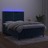 Cama Box Spring C/ Colchão/led 140x190 cm Veludo Azul-escuro