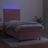 Cama Box Spring C/ Colchão/led 90x190 cm Veludo Rosa