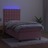 Cama Box Spring C/ Colchão/led 90x190 cm Veludo Rosa