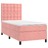 Cama Box Spring C/ Colchão/led 90x200 cm Veludo Rosa