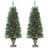 árvores de Natal Artificiais 2 pcs 100 Luzes LED 120 cm Verde