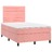 Cama Boxspring com Colchão 120x200 cm Veludo Rosa