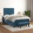 Cama Boxspring com Colchão 120x200 cm Veludo Azul-escuro