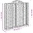 Cestos Gabião Arqueados 3pcs 200x30x180/200cm Ferro Galvanizado