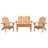 Conjunto Lounge de Jardim Adirondack Acácia Maciça 4 pcs