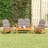 Conjunto Lounge de Jardim Adirondack Acácia Maciça 4 pcs