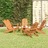 Conjunto Lounge de Jardim Adirondack Acácia Maciça 5 pcs