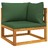 Conj. Lounge Jardim Madeira C/almofadões Verdes 8 pcs