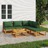 Conjunto Lounge Jardim Madeira C/almofadões Verdes 6 pcs