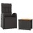 Conjunto Lounge para Jardim Vime Pe/acácia Maciça Preto 2 pcs