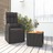 Conjunto Lounge para Jardim Vime Pe/acácia Maciça Preto 2 pcs