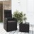 Conjunto Lounge para Jardim Vime Pe e Aço Preto 2 pcs