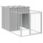 Casota Cães C/ Parque 110x609x110 cm Aço Galvaniz. Cinza-claro