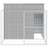 Casota Cães C/ Parque 214x253x181 cm Aço Galvaniz. Cinza-claro