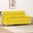 Sofá 2 Lug. + Almofadas Decorativas 140 cm Tecido Amarelo-claro