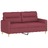 Sofá 2 Lug. + Almofadas Decorativas 140cm Tecido Vermelho Tinto