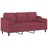 Sofá 3 Lug. + Almofadas Decorativas 180cm Tecido Vermelho Tinto