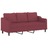 Sofá 3 Lug. + Almofadas Decorativas 180cm Tecido Vermelho Tinto