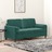 Sofá 2 Lug. C/ Almofadas Decorativas 140cm Veludo Verde-escuro