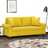 Sofá 2 Lugares C/ Almofadas Decorativas 140 cm Veludo Amarelo