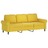 Sofá 3 Lugares C/ Almofadas Decorativas 180 cm Veludo Amarelo