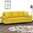 Sofá 3 Lugares C/ Almofadas Decorativas 180 cm Veludo Amarelo