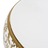 Lavatório de Bancada Oval 59x40x15 cm Cerâmica Branco e Dourado