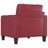 Poltrona 60 cm Couro Artificial Vermelho Tinto