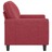 Poltrona 60 cm Couro Artificial Vermelho Tinto