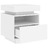 Mesa de Cabeceira com Luzes LED 40x39x48,5 cm Branco