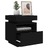 Mesa de Cabeceira com Luzes LED 40x39x48,5 cm Preto