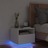 Mesa de Cabeceira com Luzes LED 40x39x37 cm Branco