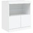 Aparador com Luzes LED 142,5x37x67 cm Branco