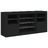 Aparador com Luzes LED 142,5x37x67 cm Preto