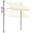 Toldo Retrátil 200x150 cm Tecido e Aço Cor Creme