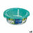 Lancheira Redonda com Tampa Luminarc Keep'n Lagon 13,5 X 6 cm Turquesa 680 Ml Vidro (6 Unidades)