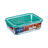 Lancheira Retangular com Tampa Luminarc Keep'n Lagon 16 X 11,3 X 6 cm Turquesa 820 Ml Vidro (6 Unidades)