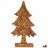 Figura Decorativa árvore de Natal Dourado Madeira 5 X 31 X 15,5 cm (6 Unidades)