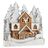 Figura Decorativa Leve Povoação Branco Castanho Madeira 44 X 43 X 6 cm (4 Unidades)