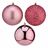 Conjunto de Bolas de Natal Cor de Rosa Pvc ø 12 cm (6 Unidades)