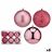 Conjunto de Bolas de Natal Cor de Rosa Pvc ø 12 cm (6 Unidades)