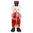 Figura Decorativa Urso Trompete Branco Preto Vermelho Poliestireno 15 X 46 X 25 cm (2 Unidades)