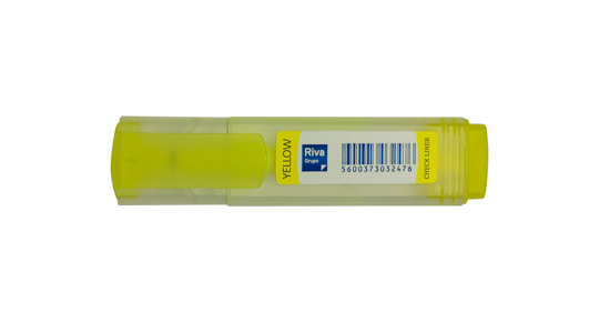 Marcador Fluorescente RIVA Ponta Biselada Amarelo 1 Unidade