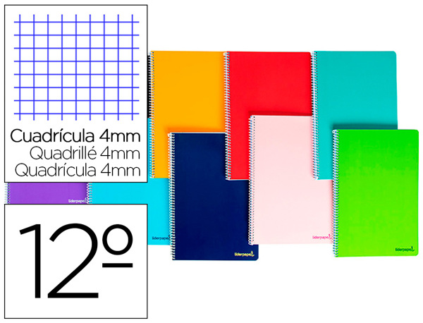 Bloco de Notas Bolso 12º Smart Capa Suave 80f 60gr Quadricula 4mm Cores Sortidas