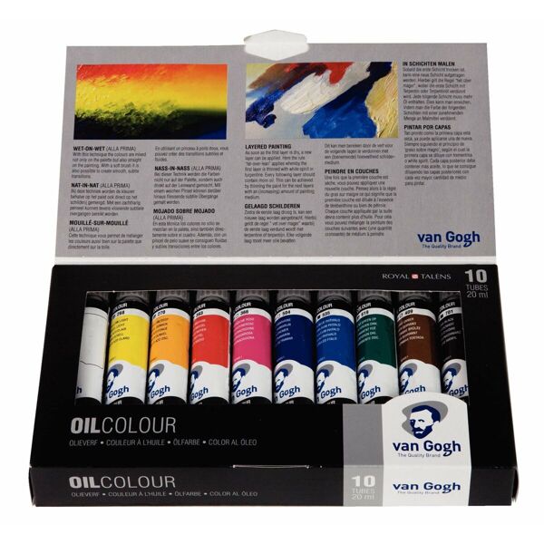 VAN GOGH Caixa de Tintas a Óleo, 20 ml, Sortido de Cores, 10 Tubos