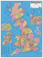 Quadro Planificação Mapa Administrativo Britânico 87,5x117,5cm